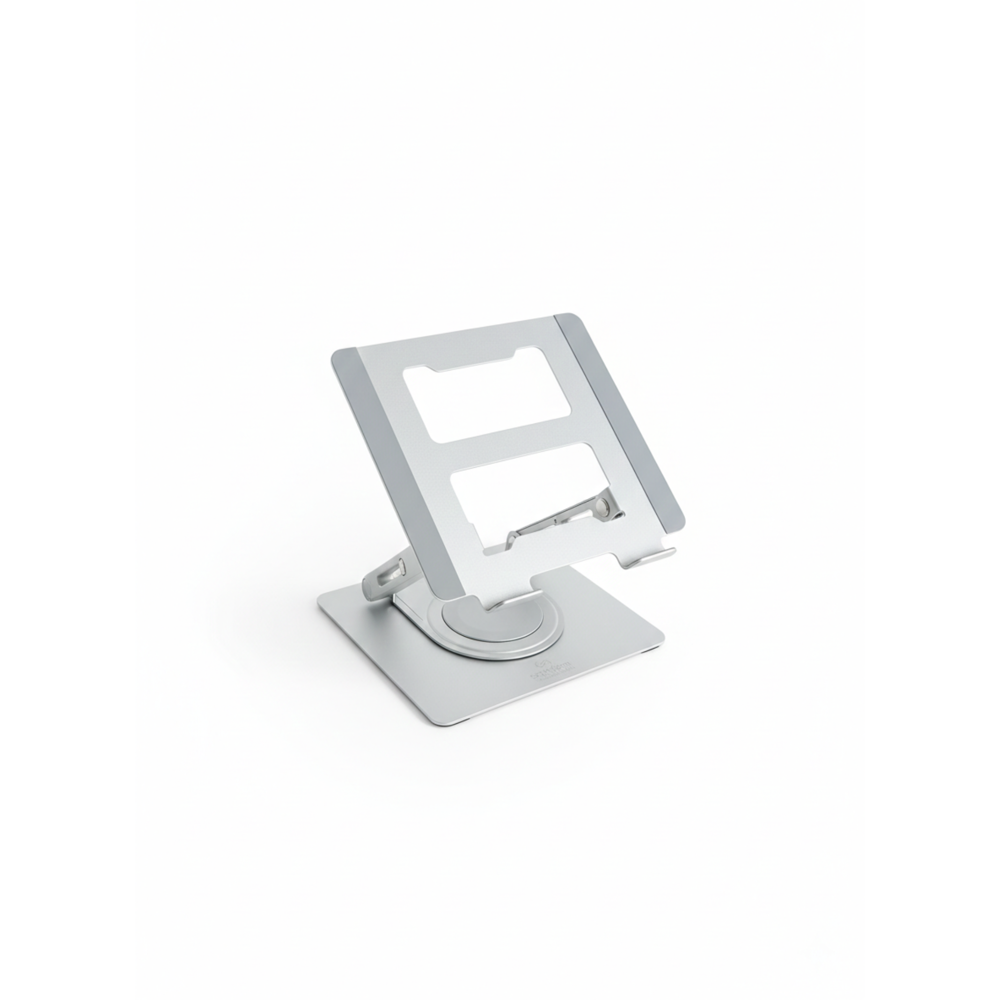 Laptop stand on a white background
