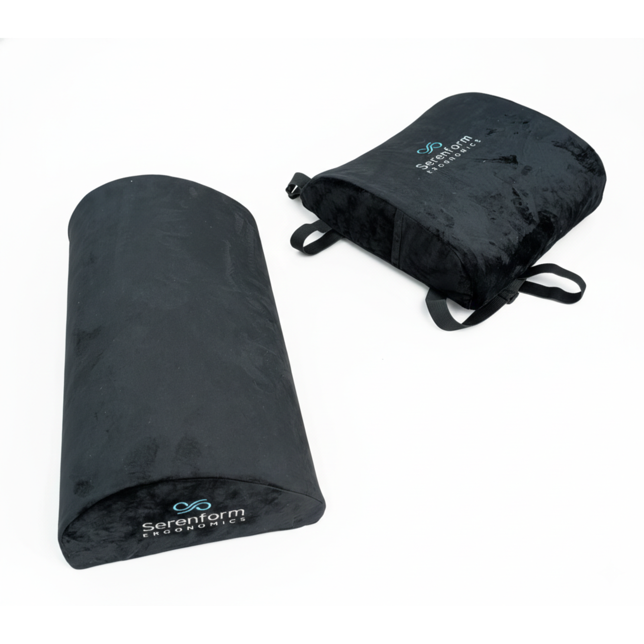 Ergonomic back support cushion and lumbar pillow designed to align the spine and reduce lower back discomfort during seated use